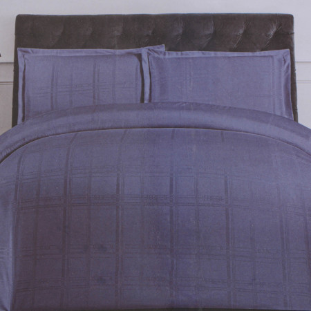 Двуспальный комплект постельного белья Колоко квадрат Синій