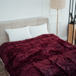 Покрывало-одеяло Травка евро/вишневый-0-image