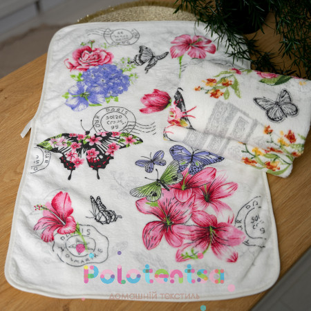 Полотенца кухонные Бабочки\цветы 40*60