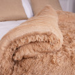 Травка меховое одеяло-покрывало евро/ бежевый-0-image