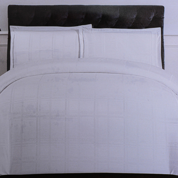 Двуспальный комплект постельного белья Колоко квадрат Білий-