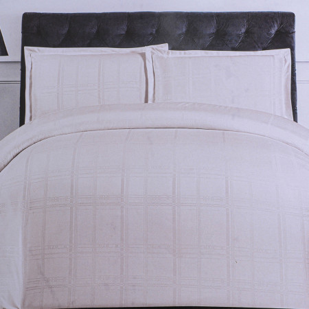 Двуспальный комплект постельного белья Колоко квадрат Светло-серый