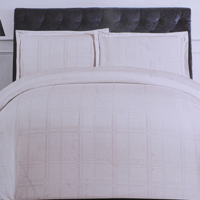 Двуспальный комплект постельного белья Колоко квадрат Светло-серый-
