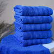 Полотенца банные Волна синий-0-image