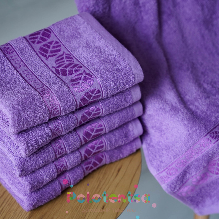 Полотенца кухонные Листок фиолетовый-0