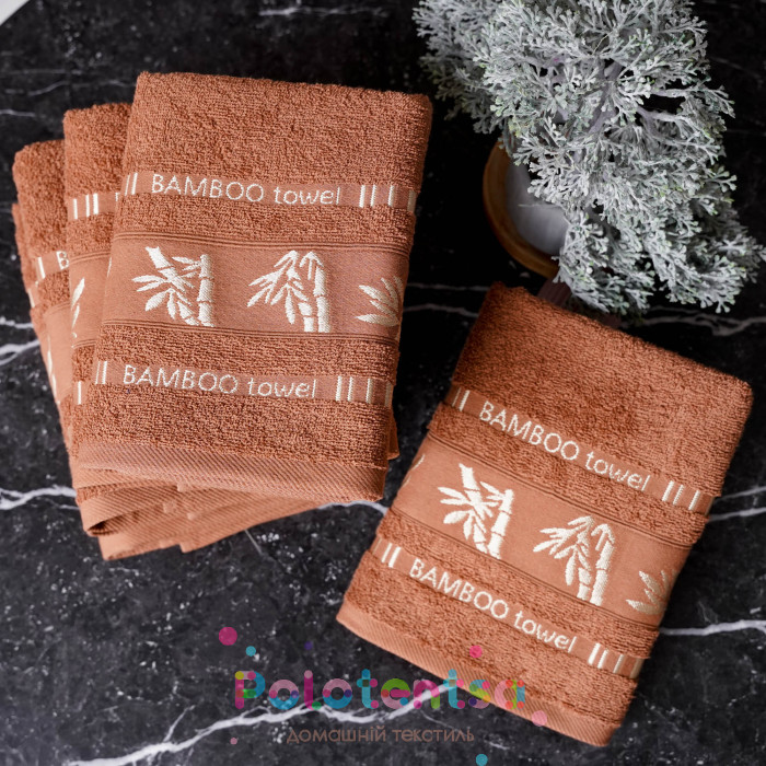Рушники кухонні Бамбук коричневий-0