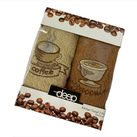 Набор турецких полотенец deep coffee