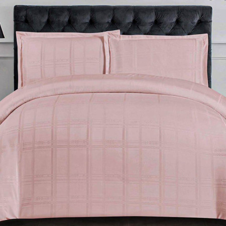 Полуторный комплект постельного белья Колоко квадрат Светло-розовый